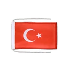 Drapeau avec cordelettes Turquie 20 x 30 cm