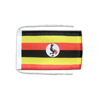 Ouganda Drapeau avec cordelettes 20 x 30 cm