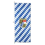 Bayern mit Wappen Hochformat Flagge 80 x 200 cm