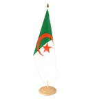 Grand drapeau de table Algérie 30 x 45 cm, bois