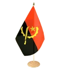 Grand drapeau de table Angola 30 x 45 cm, bois