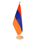 Armenia Large Table Flag 12x18", wooden