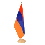 Armenia Large Table Flag 12x18", wooden