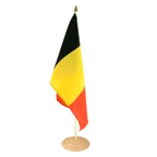 Grand drapeau de table Belgique 30 x 45 cm, bois