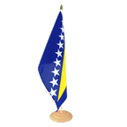 Bosnie-Herzégovine Grand drapeau de table 30 x 45 cm, bois