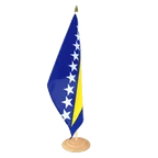Grand drapeau de table Bosnie-Herzégovine 30 x 45 cm, bois