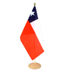 Chile Large Table Flag 12x18", wooden