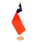 Grand drapeau de table Chili 30 x 45 cm, bois
