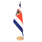 Grand drapeau de table Costa Rica 30 x 45 cm, bois