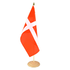 Danemark Grand drapeau de table 30 x 45 cm, bois