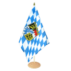 Bayern mit Wappen Große Tischflagge 30 x 45 cm