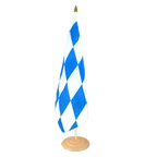 Bavière sans blason Grand drapeau de table 30 x 45 cm, bois