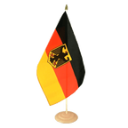 Allemagne Dienstflagge Grand drapeau de table 30 x 45 cm, bois