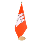 Hambourg Grand drapeau de table 30 x 45 cm, bois