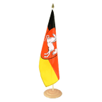 Basse-Saxe Grand drapeau de table 30 x 45 cm, bois