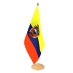 Équateur Grand drapeau de table 30 x 45 cm, bois