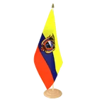 Grand drapeau de table Équateur 30 x 45 cm, bois