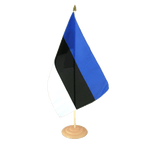 Estonia Large Table Flag 12x18", wooden