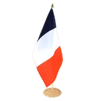 France Large Table Flag 12x18", wooden