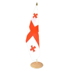 Grand drapeau de table Géorgie 30 x 45 cm, bois