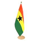 Grand drapeau de table Ghana 30 x 45 cm, bois