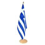 Grèce Grand drapeau de table 30 x 45 cm, bois