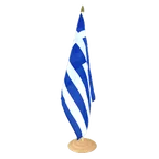 Grand drapeau de table Grèce 30 x 45 cm, bois