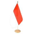 Grand drapeau de table Indonésie 30 x 45 cm, bois