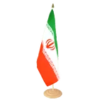 Grand drapeau de table Iran 30 x 45 cm, bois