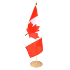 Grand drapeau de table Canada 30 x 45 cm, bois