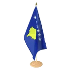 Grand drapeau de table Kosovo 30 x 45 cm, bois
