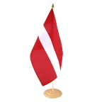 Latvia Large Table Flag 12x18", wooden