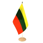 Grand drapeau de table Lituanie 30 x 45 cm, bois