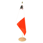 Malta Large Table Flag 12x18", wooden