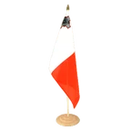 Grand drapeau de table Malte 30 x 45 cm, bois
