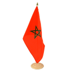 Maroc Grand drapeau de table 30 x 45 cm, bois