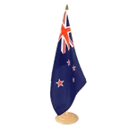 Grand drapeau de table Nouvelle Zélande 30 x 45 cm, bois