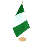 Nigeria Grand drapeau de table 30 x 45 cm, bois