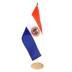 Grand drapeau de table Paraguay 30 x 45 cm, bois