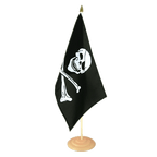 Pirate Grand drapeau de table 30 x 45 cm, bois