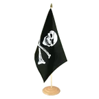 Grand drapeau de table Pirate 30 x 45 cm, bois