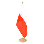 Pologne Grand drapeau de table 30 x 45 cm, bois