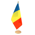 Roumanie Grand drapeau de table 30 x 45 cm, bois