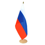 Russia Large Table Flag 12x18", wooden