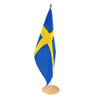 Suède Grand drapeau de table 30 x 45 cm, bois