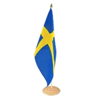 Grand drapeau de table Suède 30 x 45 cm, bois