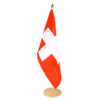 Petit Drapeaux DE Bureau Neuenburg AZ FLAG Drapeau de Table Canton de Neuchâtel 15x15cm NE Suisse 15 x 15 cm