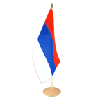 Serbia Large Table Flag 12x18", wooden