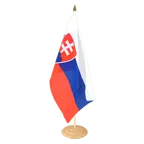 Grand drapeau de table Slovaquie 30 x 45 cm, bois