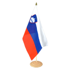 Slovénie Grand drapeau de table 30 x 45 cm, bois
